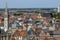 View on the historical center of Gent with it& x27;s gabled houses