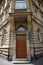 View on a historical entrance and door of a building in mainz germany