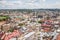 View of historical old city district of Lviv, Ukraine. Old buildings and courtyards in historic Lviv