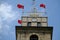 View of historical tophane Clock Tower in Bursa, Turkey