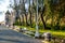 View of historical urban Gulhane Park in the Eminonu district of Istanbul. Topkapi Palace.Turkey.