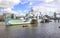 View of HMS Belfast - warship Museum in London.