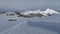 View from Hohe Wispile, Gstaad. Sunlit mount Lauenenhorn. Winter