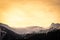 View from Hohentauern to sunset over mountains Lackneralm and SchÃ¼ttnerkogel