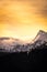 View from Hohentauern to sunset over mountains Lackneralm and SchÃ¼ttnerkogel