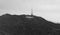 View of Hollywood sign hill from Beverly hills in Los angeles