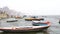 View of the holy city of Varanasi from the ghats.