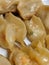 View of homemade Asian potstickers
