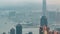 View of Hong Kong from Victoria peak in a foggy morning timelapse.