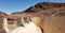 A view of  the Hoover Dam from Arizona or Nevada