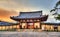 View of Horyu-ji temple in Ikaruga, Nara