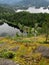 View of Hotel Lake and across Pender Harbour area, Sunshine Coast, BC, Canada