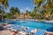 View of hotel pools at the Bahia Principe Grand Coba
