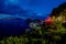 View from Hotel San Michele in Anacapri at dusk, Capri, Italy