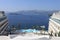 View from the hotel to the ocean and the mountains of Lopud Island, Croatia panorama