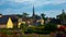 View of houses and church of Grez-Neuville