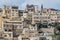 View of houses on hills in the center of Amman, the capital of Jord