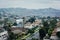 View of houses and hills in Dana Point, California.