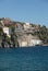 View of houses and hotels on the cliffs in Sorrento. Gulf of Naples, Campania