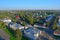 View of houses on Lenin and Neteka street from Belltower of Eufrosinia Suzdalskaya in Suzdal, Russia