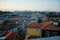 View of houses in the old quarter of Porto