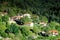 view of houses in Zarouhla village. Ahcaia, Greece.