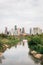 View of the Houston skyline from Buffalo Bayou Park, in Houston, Texas