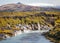 View of Hraunfossar Waterfall, Iceland