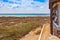 View from the Hudishibana plateau on Aruba to the open sea.