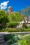 View of the Huerto de Calisto y Melibea a beautiful garden located in the old town and the Salamanca