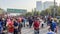 View of the A huge crowd attends the car free day along Ahmad Yani street Bekasi business district. Bekasi, Indonesia September 2