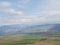 A view on the Hula valley, Golan heights and Mount Hermon with snow on top