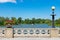 View of the Humboldt Park Lagoon in Chicago