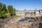 View of the hydroelectric powerplant dam and The Imatrankoski rapid The Imatra Rapid in summer, Vuoksi River, Imatra, Finland