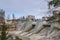 View of the hydroelectric powerplant dam in spring, Imatrankoski rapid The Imatra Rapid, Vuoksi River, Imatra, Finland