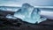 View of an Iceberg on Jokulsarlon Beach