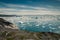 View on the icebergs in Ilulissat icefjord, Greenland