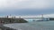 View of icebergs in Jokulsarlon glacier lagoon formed with melting ice, Iceland