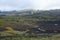 View of the Icelandic volcano land