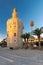 A view on the iconic golden tower on the quayside of the river Guadalquivir in Seville on a sunny afternoon