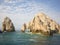 View of the iconic natural gap where the Sea of Cortez meets the Pacific Ocean in Cabo San Lucas