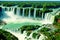 View of Iguazu Falls, Argentina and Brazil made with Generative AI