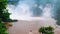 View of Iguazu Falls in Brazil in rainy day