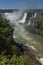 View of the Iguazu Falls and the river Parana