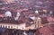 View of illuminated evening ancient town Brasov