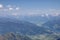 The view from Imbachhorn mountain to Zell am See lake, Austria