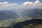 The view from Imbachhorn mountain to Zell am See lake, Austria