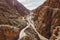 View of the impressive road in Dades gorge in Morocco