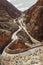 View of the impressive road in Dades gorge in Morocco