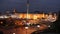 View of Independence Square in Kyiv at night. Lights of night city